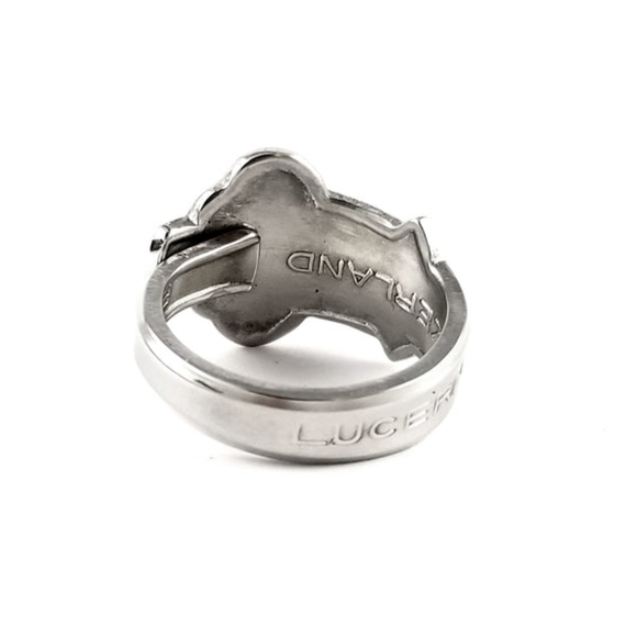 Rolex Tree Lucerne Stainless Steel Spoon Ring - Picture 3 of 6